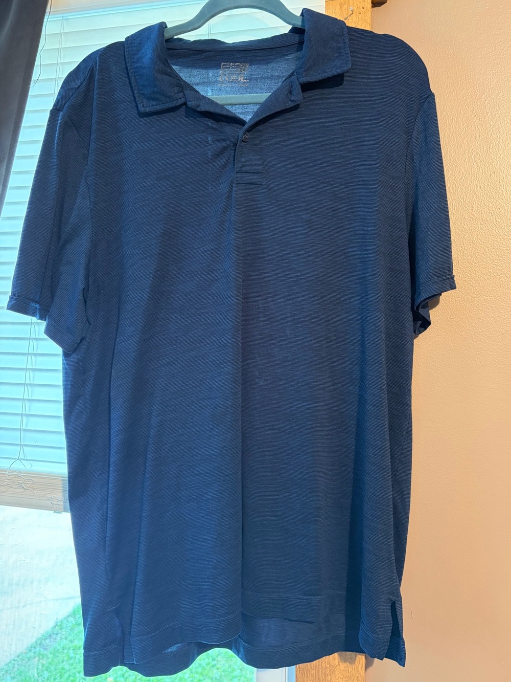 Men’s Navy Blue Polo Shirt Short Sleeve Performance Golf XL